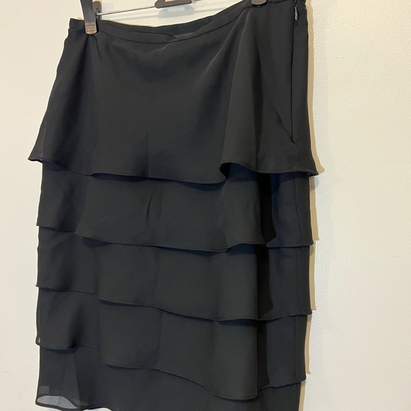 Donna Morgan Dresses & Skirts - Y2K Black Grunge Ruffle Whimsical Midi Romantic Fairycore Midi Medium Skirt